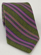 Modern Madder Print Stripe Silk Tie MMST-7